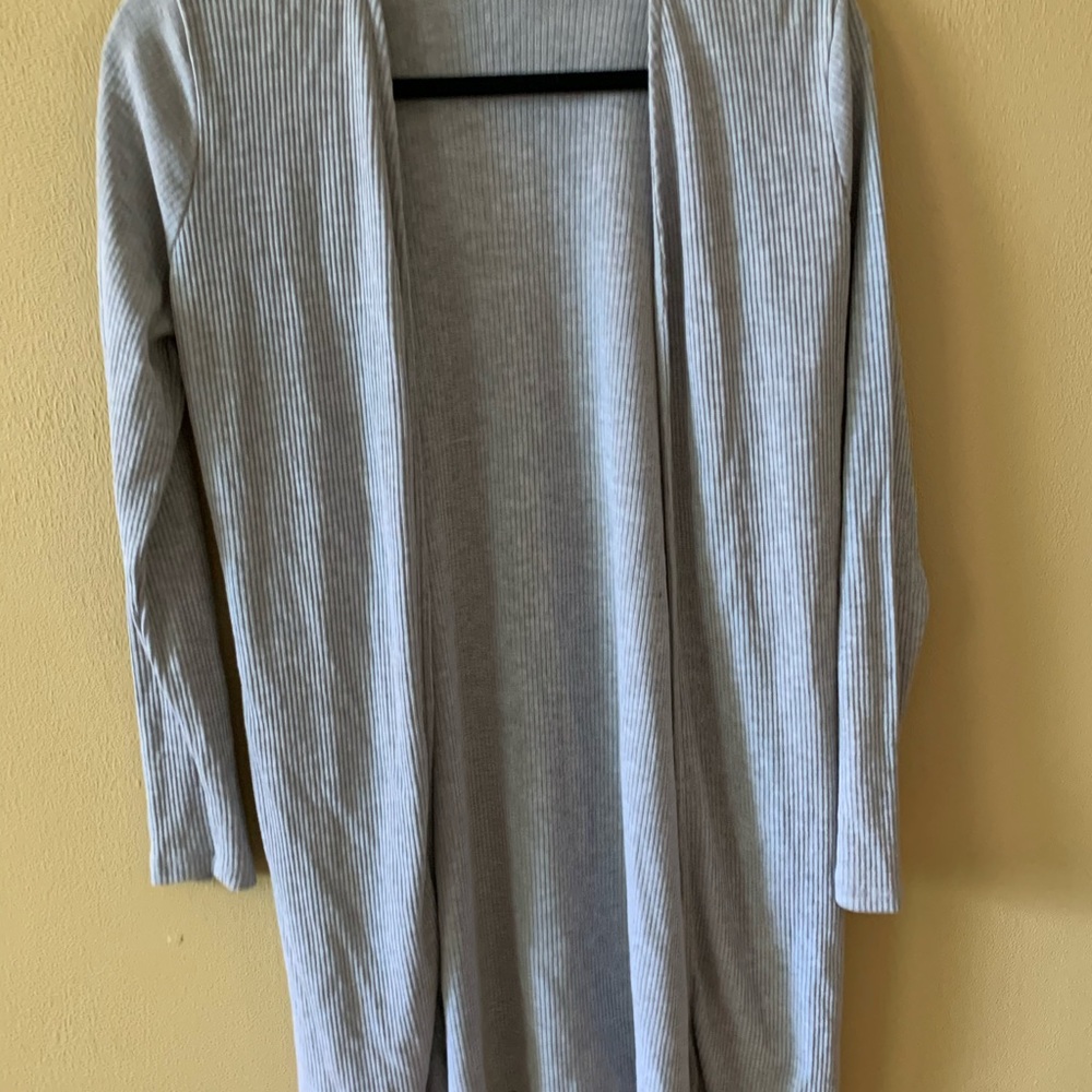 Fashion nova gray ribbed duster